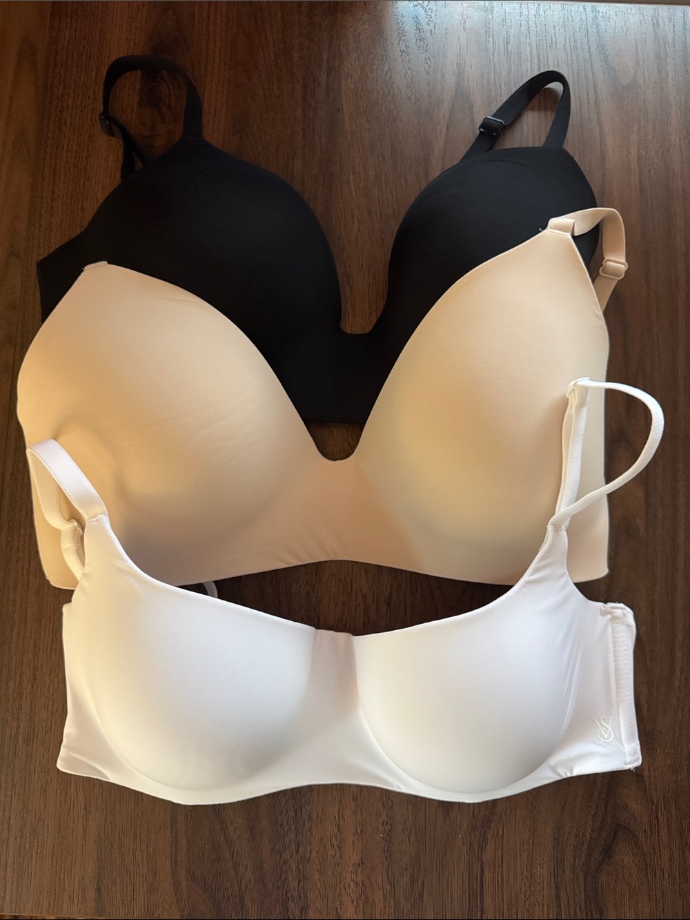Victoria’s Secret Everyday Smooth T-Shirt Bras - Black, Nude, White